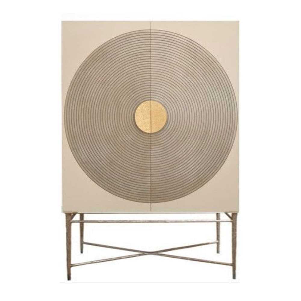 بوفه درب دار مکعب طرح دایره پایه فلز